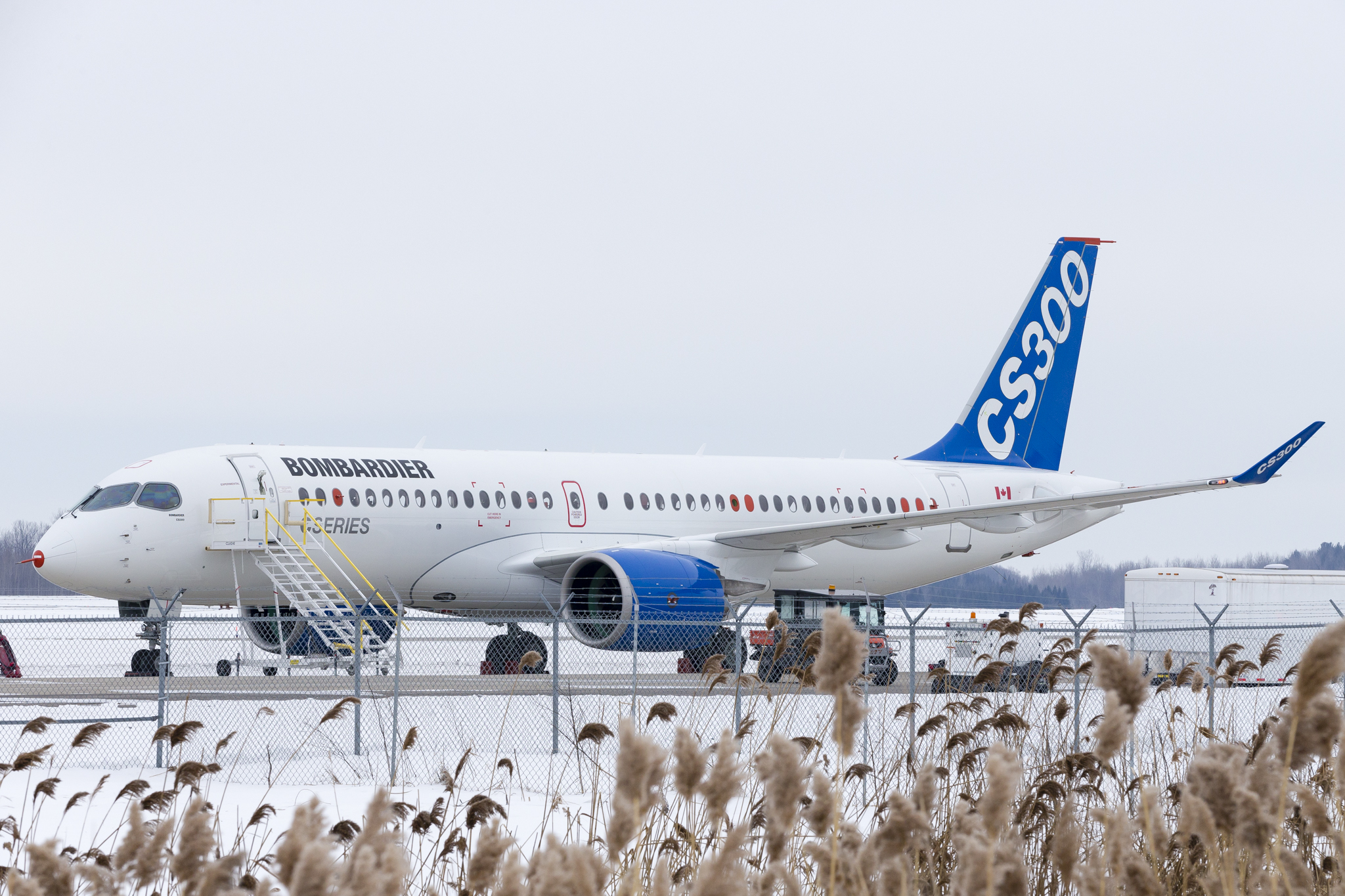 The Bombardier CS100 has a successful first flight