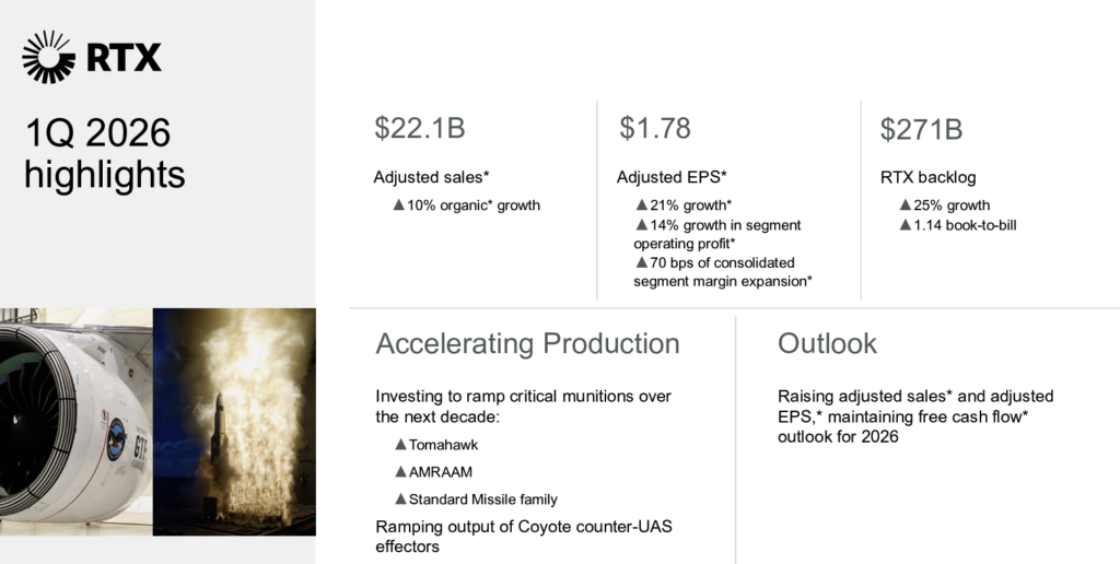 RTX Q1 2026 Earnings Slide